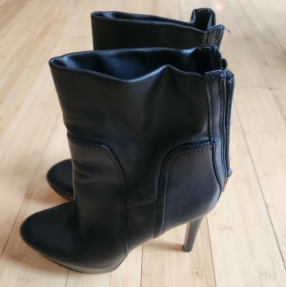 Sam Eldelman platform heel booties black sz 8 38 - Picture 2 of 6